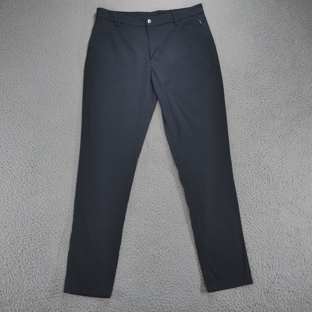 Birddogs Pants Mens 34x32 Navy Boom Performance Slim Fit Mid Rise Slash Pockets